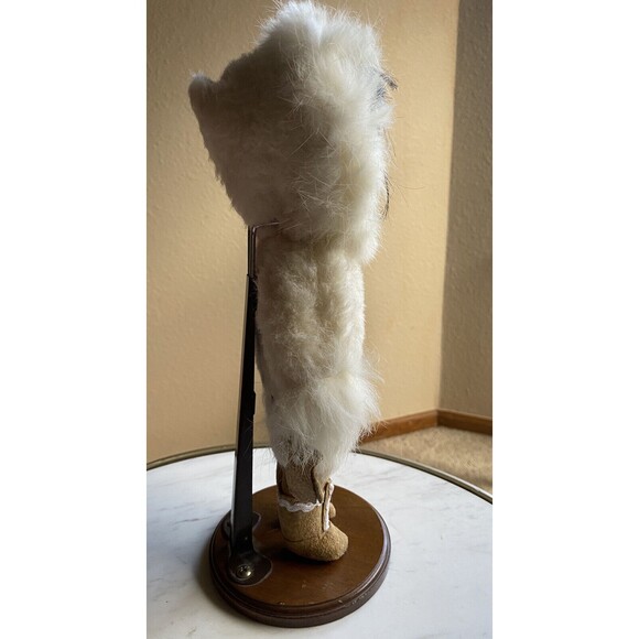 Vintage Inuit Doll Native‎ American Eskimo Fur Hooded Parka Sleeping Eyes 11" - Picture 4 of 5